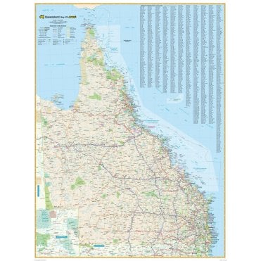Queensland State Wall Map