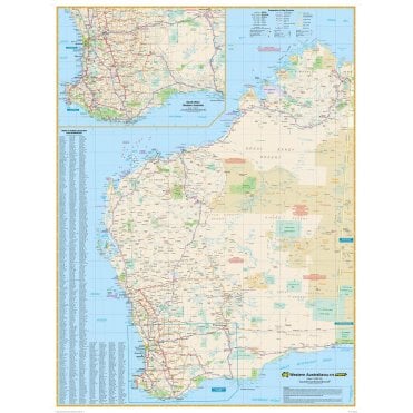 Western Australia State Wall Map