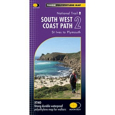 South West Coast Path XT40 Route Map no. 2 - St.Ives to Plymouth