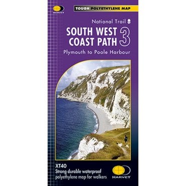 South West Coast Path XT40 Route Map no. 3 - Plymouth to Poole Harbour