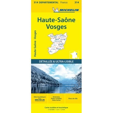Michelin Local Maps of France 314: Haute-Saone Vosges