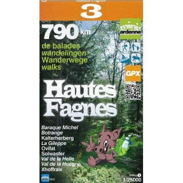 Hautes Fagnes Walking & Cycling Map | Mini-Planet sheet 3