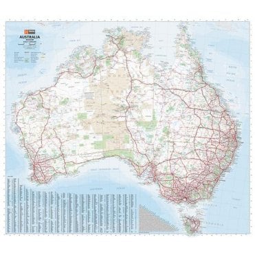 Australia Unlaminated wall map (Rolled)