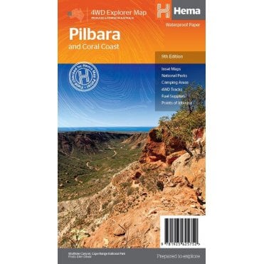 Pilbara and Coral Coast Waterproof Map