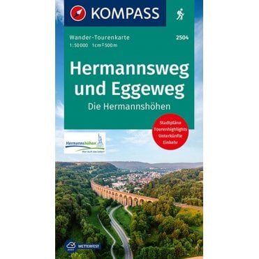 Hermannsweg and Eggeweg (The Hermannshohen) | Kompass hiking tour map 2504