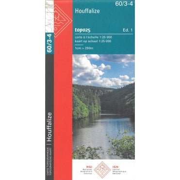 Houffalize - Belgium IGN Topo map 60/3-4