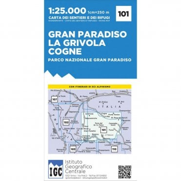 IGC 25k Map 101 - Gran Paradiso, La Grivola, Cogne