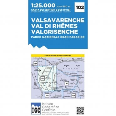 IGC 25k Map 102 - Valsavarenche, Val di Rhemes, Valgrisenche
