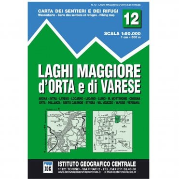 IGC 50k Map 12 - Maggiore, Orta and Varese lakes
