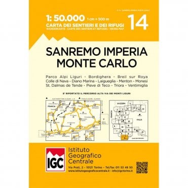 IGC 50k Map 14 - Sanremo, Imperia and Montecarlo