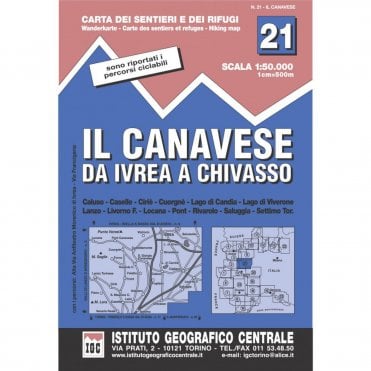 Il Canavese da Ivrea in Chivasso Hiking Map 21