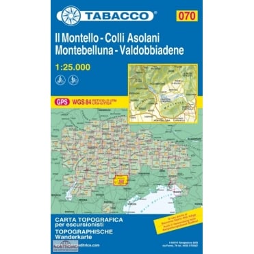 Il Montello / Colli Asolani / Montebelluna / Valdobbiadene | Tabacco, map 070