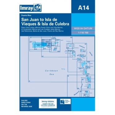 Chart A14: San Juan to Isla de Vieques and Isla de Culebra