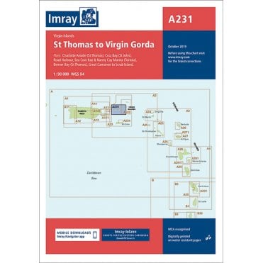 Chart A231: Virgin Islands St Thomas to Virgin Gorda
