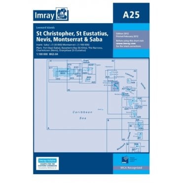 Chart A25: St Eustatius, St Christopher, Nevis, Monserrat & Saba