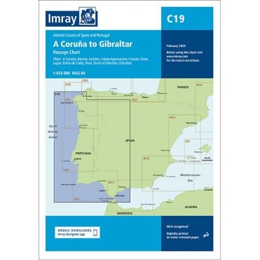 Chart C19: A Coruña to Gibraltar