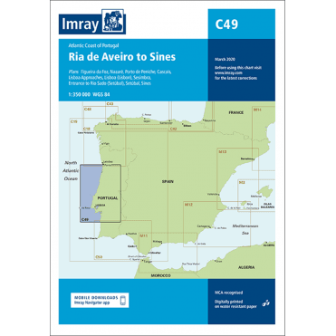 Chart C49: Ria de Aveiro to Sines