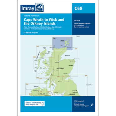 Chart C68: Cape Wrath to Wick and the Orkney Islands