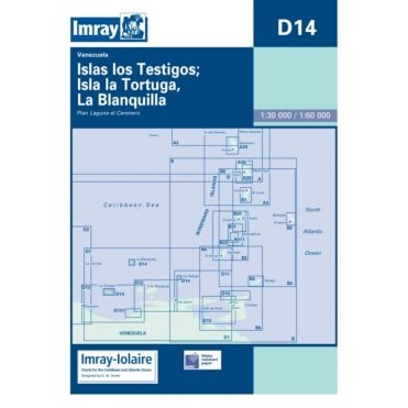 Chart D14: Islas los Testigos, Isla la Tortuga, la Blanquilla