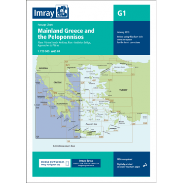 Chart G1: Mainland Greece and the Peloponnisos