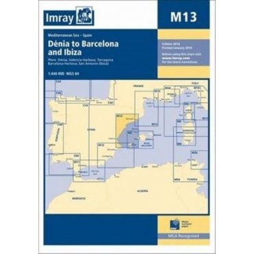 Chart M13: Denia to Barcelona and Ibiza