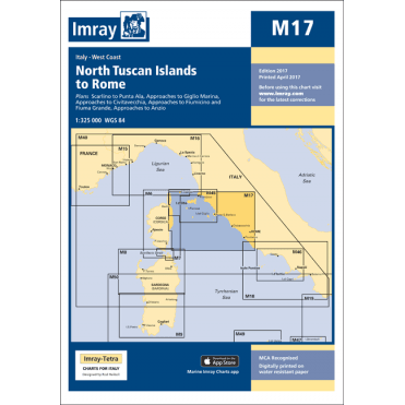 Chart M17: North Tuscan Islands to Rome