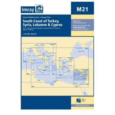Chart M21: South Coast of Turkey, Syria, Lebanon and Cyprus