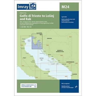 Chart M24: Golfo di Trieste to Losinj and Rab