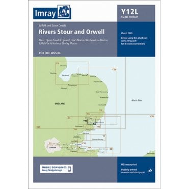 Chart Y12: Rivers Stour & Orwell (Laminated & Small Format)