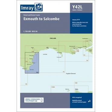 Chart Y42: Exmouth to Salcombe (Laminated & Small Format)