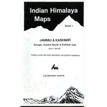 India Himalaya Map 2: Jammu & Kashmir (Kargil Zanskar & Nun-Kun)