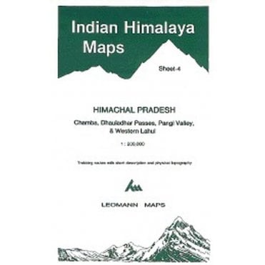 India Himalaya Map 4: Himachal Pradesh (Chamba Dhauladhar W.Lahul)