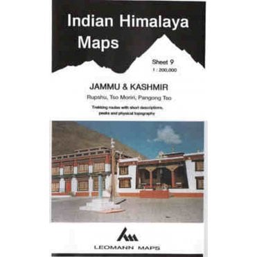 India Himalaya Map 9: Jammu & Kashmir(Rupshu Tso Moriri Mahe Chumar)