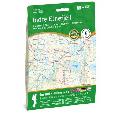 Indre Etnefjell - Nordeca Topo 3000 map 3023