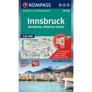 Innsbruck and surroundings | Kompass hiking map 036