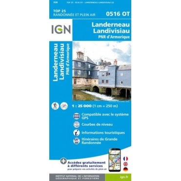 0516OT - Landerneau / Landisvisiau / PNR d'Armorique map