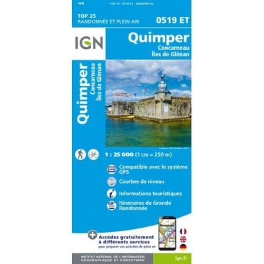 0519ET - Quimper / Concarneau / Iles de Glénan map