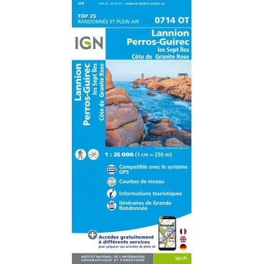 0714OT - Lannion / Perros-Guirec / Les Sept Iles map