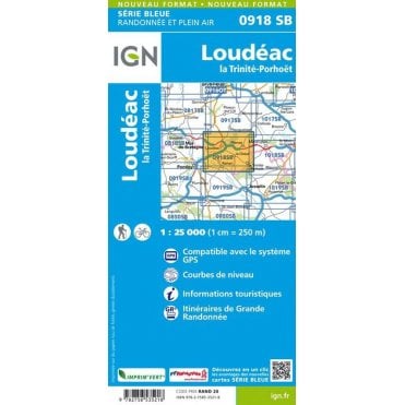 0918SB - Loudéac / La Trinité-Porhoët map