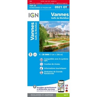 0921OTR - Vannes / Golfe du Morbihan (Waterproof) map