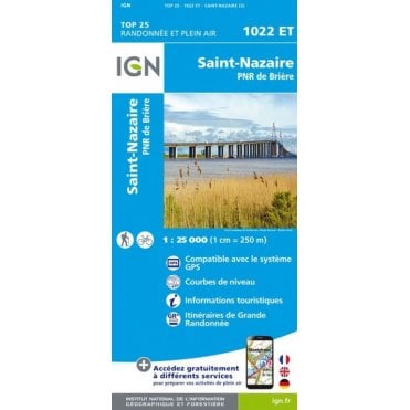 1022ET - St-Nazaire PNR de Brière map