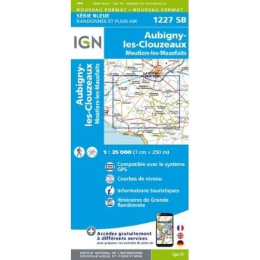 1227SB - Aubigny les Clouzeaux / Moutiers les Maufaits map
