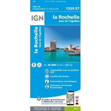 1329ET - La Rochelle / Anse de l'Aiguillon map