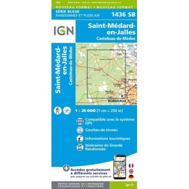 1436SB - St-Medard-en-Jalles / Castelnau-de-Médoc map