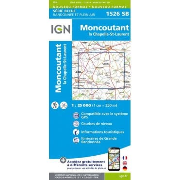 1526SB - Moncoutant / La Chapelle-St-Laurent map
