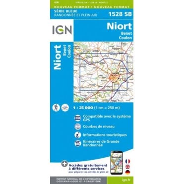 1528SB - Niort / Benet / Coulon map
