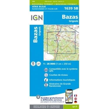 1639SB - Bazas / Grignols map