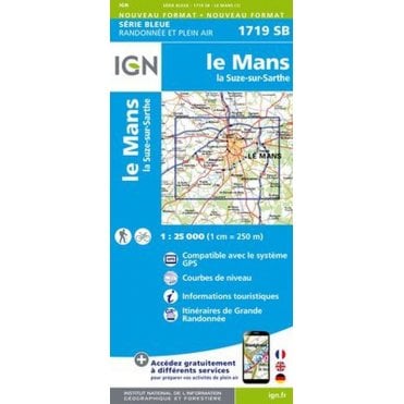 1719SB - Le Mans / La Suze-sur-Sarthe map