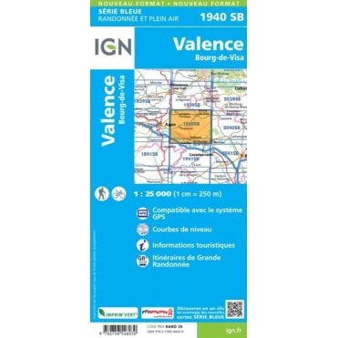 1940SB - Valence / Bourg-de-Visa map