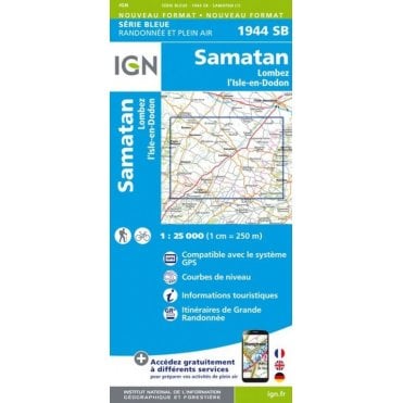 1944SB - Samatan Lombez / L'Isle-en-Dodon map